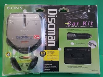 Vintage New Sony Discman D-E307CK Portable CD Player ESP Car Kit Read AC Adapter.