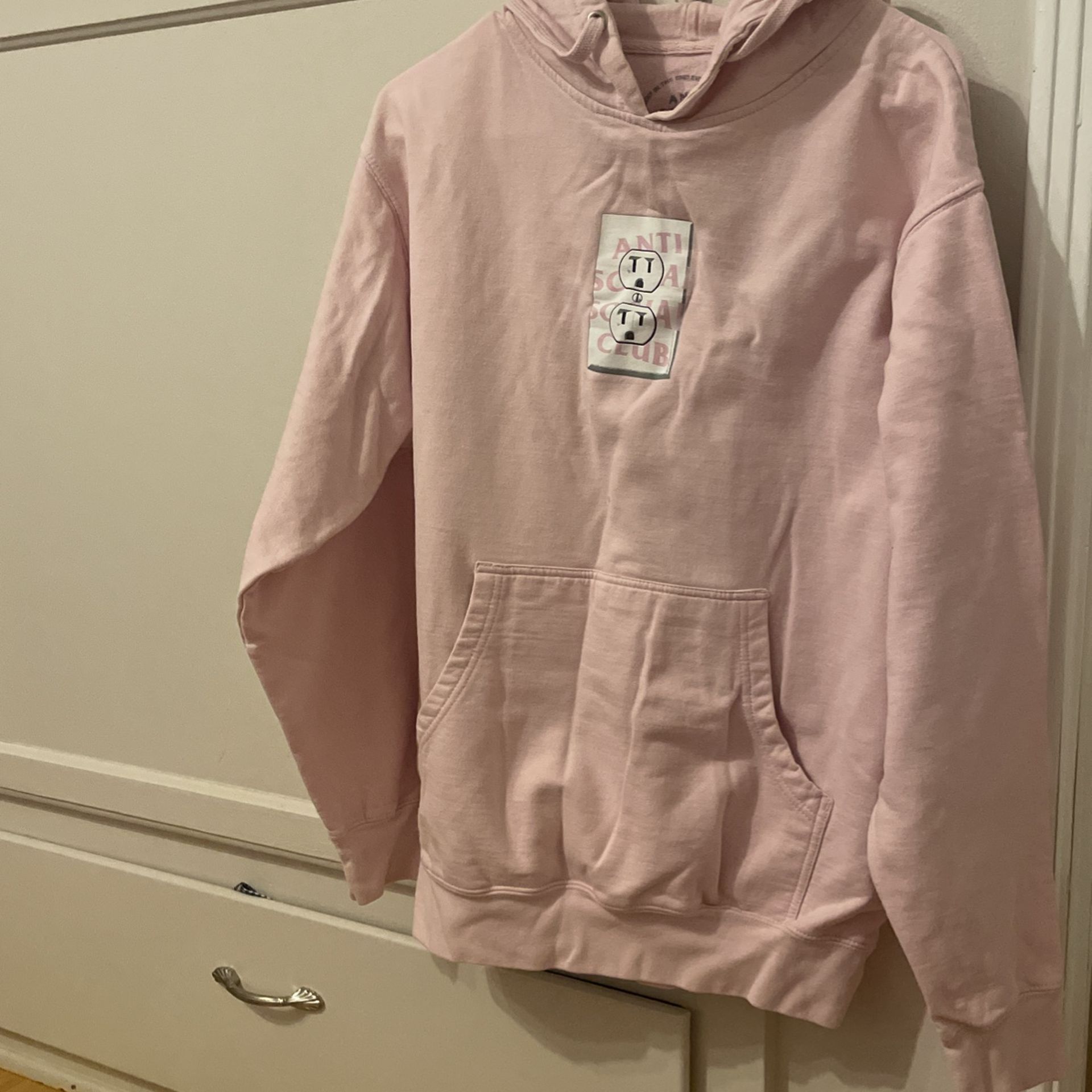 Anti social club pink hoodie