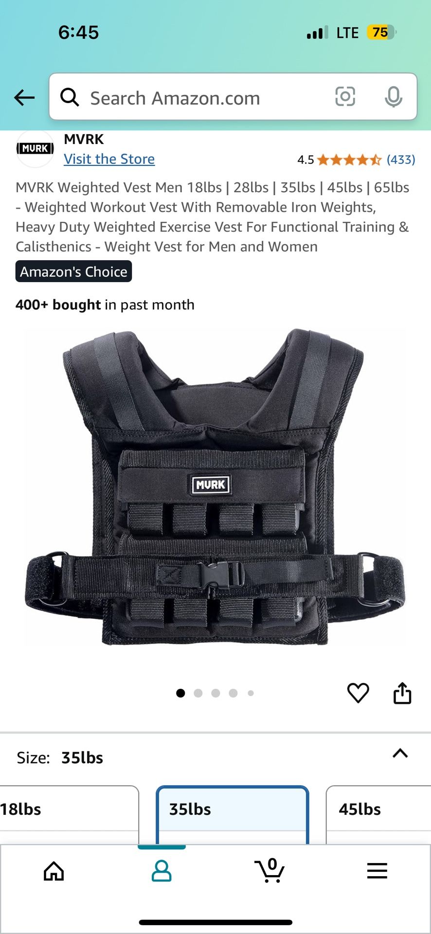 Weighted Vest 35lb