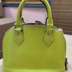 AUTHENTIC LOUIS VUITTON Epi Alma BB Yellow Citron