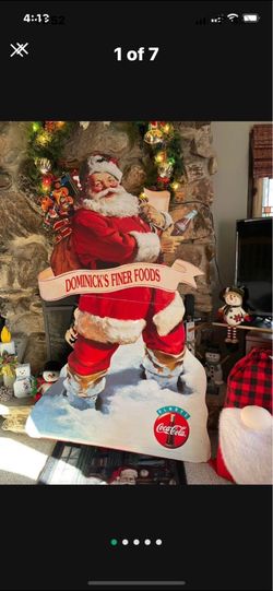 Vintage Coca Cola Santa life size