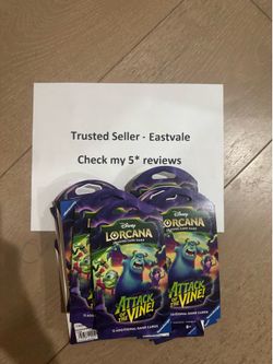 $10 each - Disney Lorcana: Attack of the Vine! Sleeved Booster Pack - Attack of the Vine!
