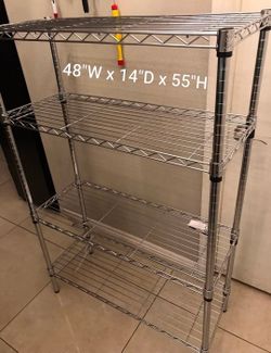 Can Deliver 4.5ft tall HDX chrome metal storage rack