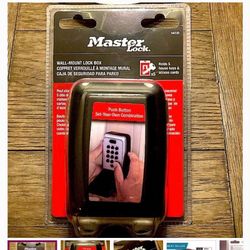 Wall-Mount Lock Box w/ push button key pad  Master Lock