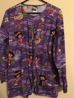 Nick Jr Dora Halloween Scrub Jacket size S