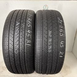 2 Tires 265 45 21 Bridgestone Alenza Sport As No Repairs
