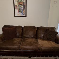 Leather Sofa  and Loveseat 