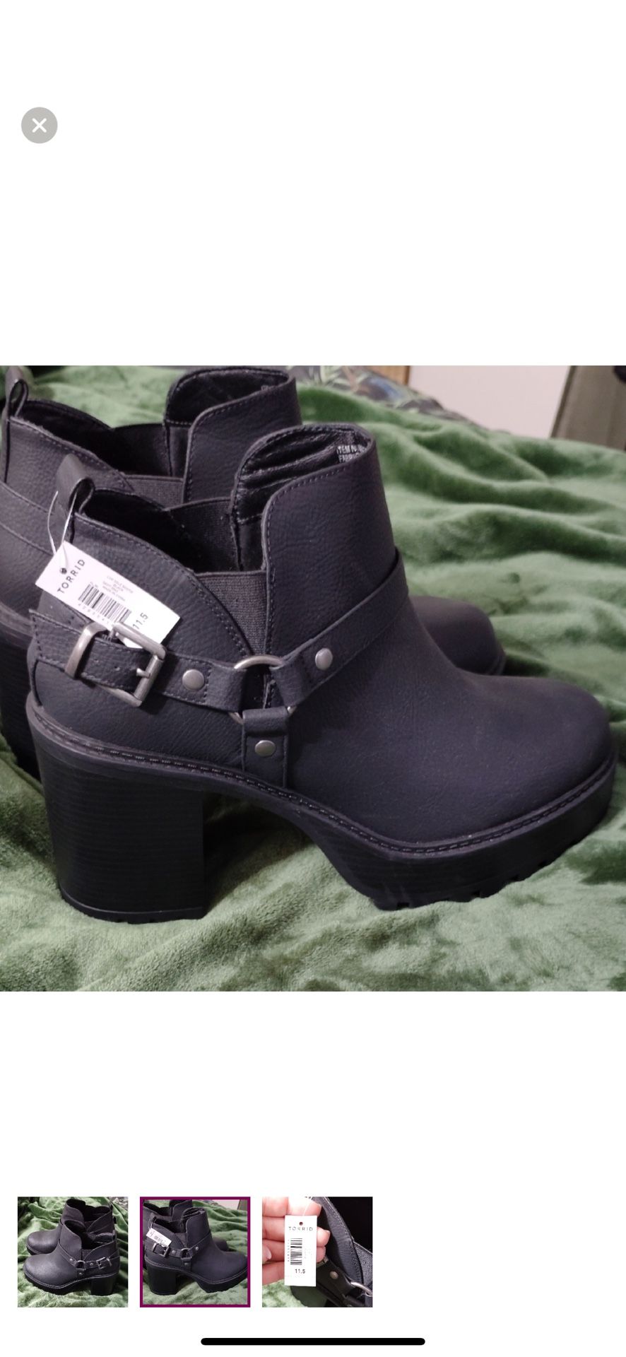 Torrid Boots Booties Women’s Size 11.5 Wide Black