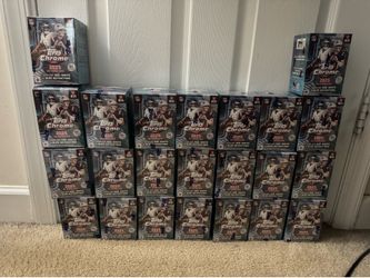 2025 Topps Chrome Football Blaster Box LOT OF 23