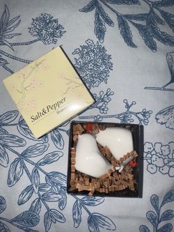 White Ceramic Bird Salt & Pepper Shakers