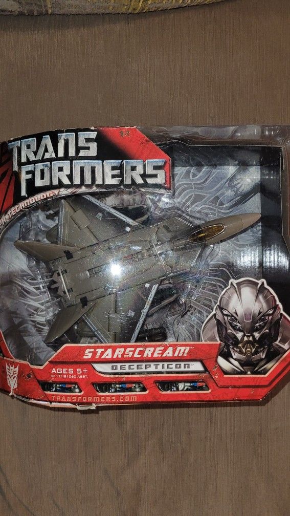 2006 Transformers Movie Voyager Class F-22 Raptor Jet Starscream