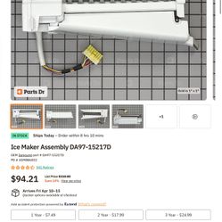Samsung Refrigerator Ice Maker (Part # DA97-15217D)