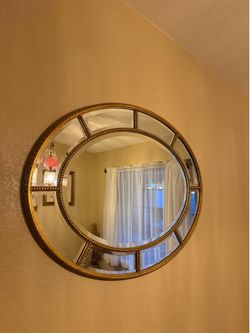 Round gilded Mirror Extra Extra Large