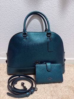 COACH METALLIC DARK TEAL