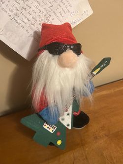 Holiday Living Animated Jingle Bell Rock Gnome Elf Christmas Santa Claus