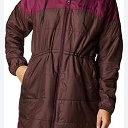 Columbia Women's Flash Challenger Sherpa Lined Long Jacket New Cinder, Marionberry