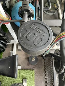 100lbs straight curl bar