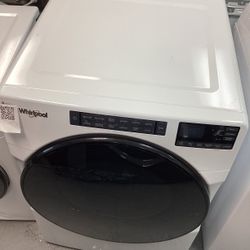 Whirlpool Front Load Electric Dryer in White with Sanitize Cycle and Wrinkle Shield™ Option