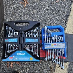Kobalt 28 & 24 pc Combination Wrench Sets