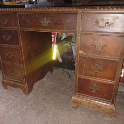 Antique Desk Project .Needs Refinish.Pick Up In Selden NY