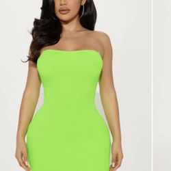 Layla Textured Maxi Dress - Neon Green Medium 