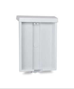 SourceOne 8.5” x 11” Outdoor Realtor Style Brochure Holder New with Lid – White 