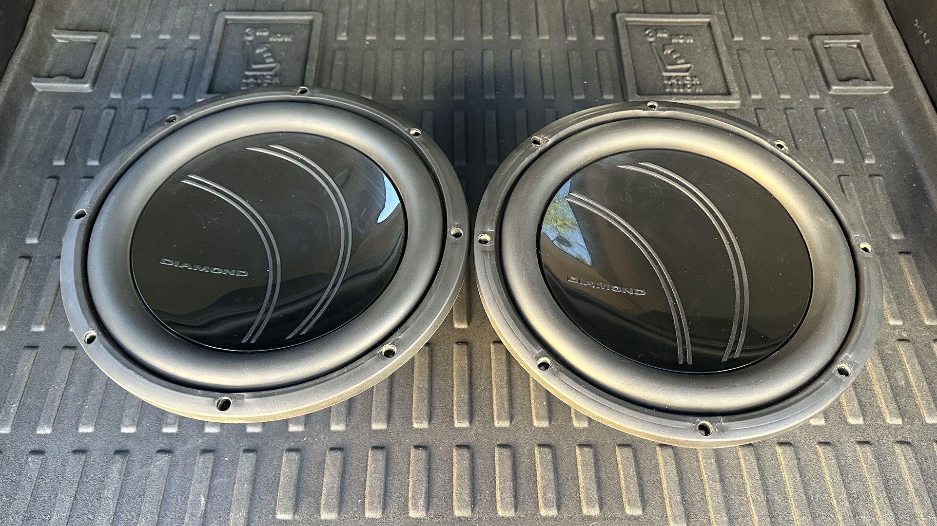 Old School Diamond Audio TX124 Dual Voice Coil 12 Inch Subwoofers Great Condition And Sounds Awesome 