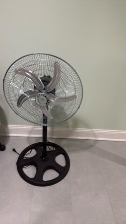 Pedestal Standing Fan with Metal Grill