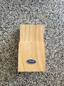 Oster Kitchen Knife Set with Wooden Block, Knives Still Sealed