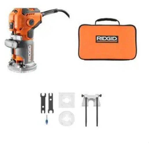 Compact Fixed Base Corded Router With Accessory