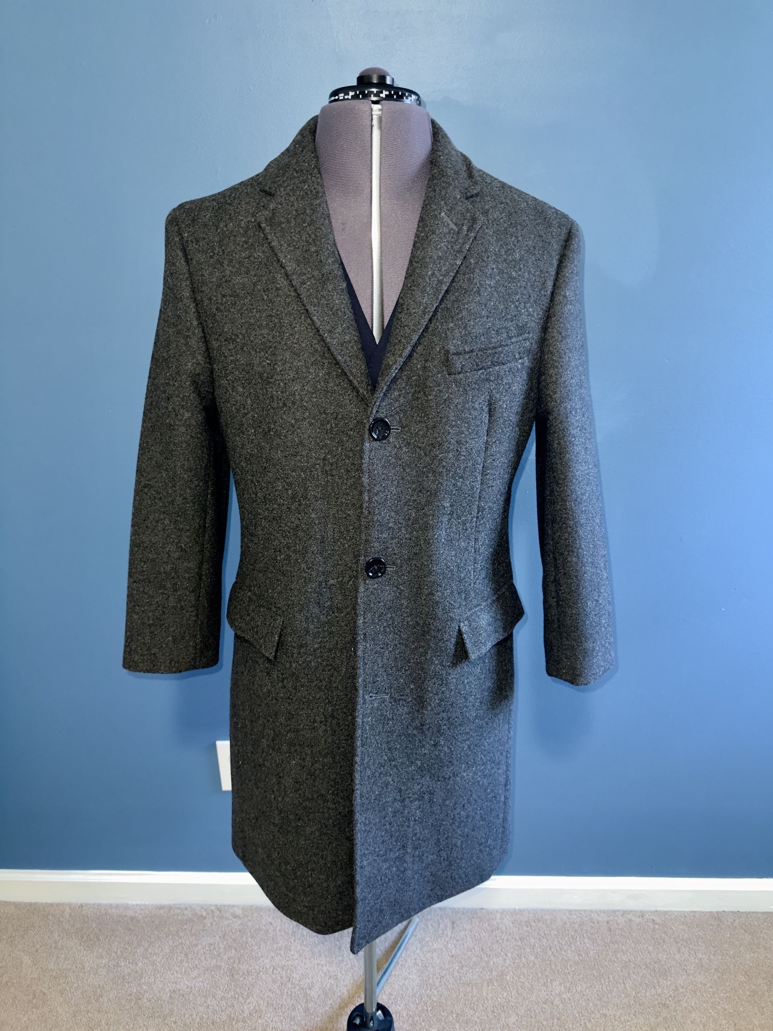 J. Crew Classic Dark Gray Topcoat