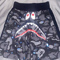 bape shorts space camo shark 