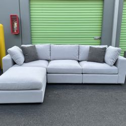 🛑NEW!! Light Grey Cloud Sectional Couch