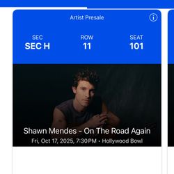 Shawn Mendes Tickets Friday Oct 17