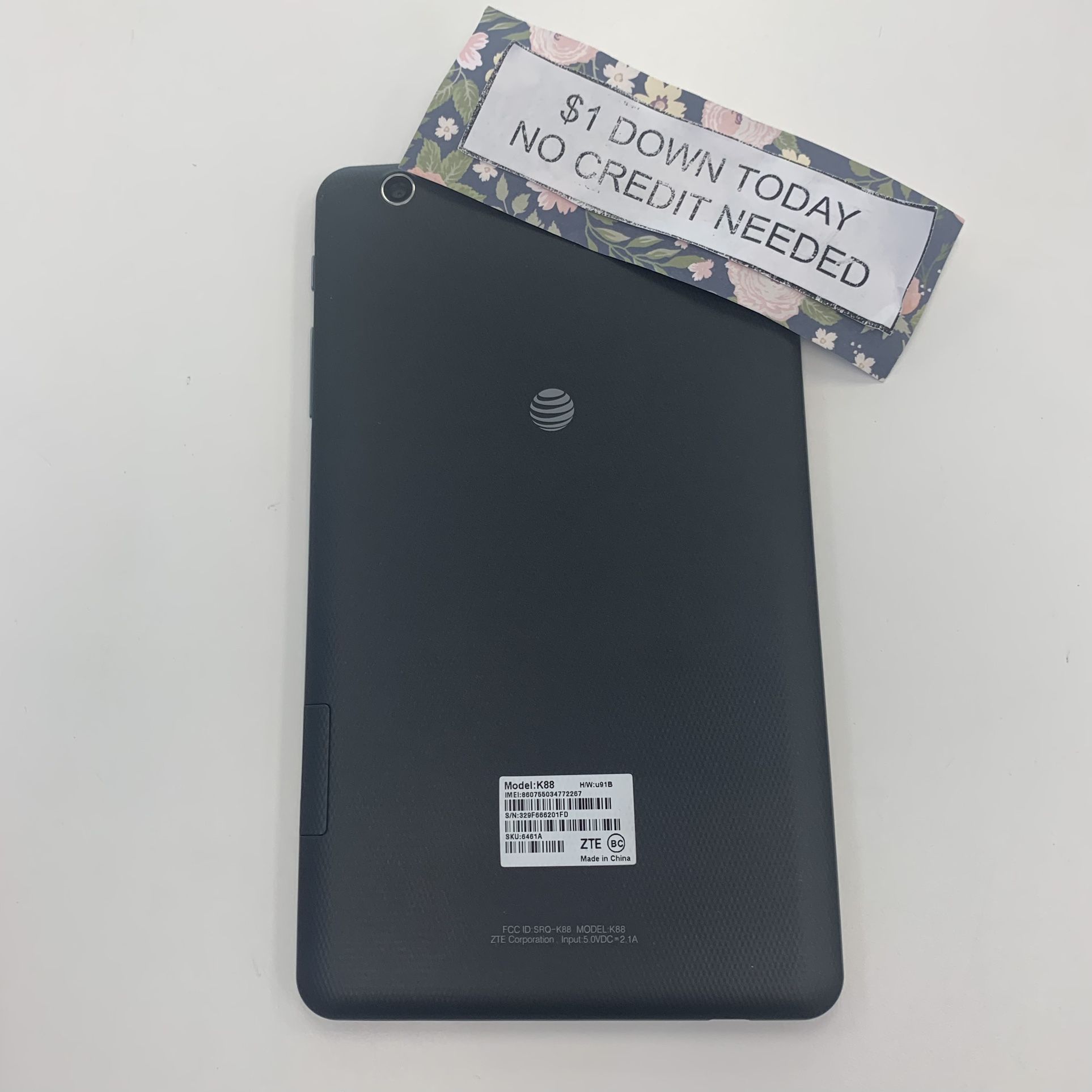 ZTE K88 8.0 Tablet-90 Day Warranty-$1 DOWN-NO Credit Needed