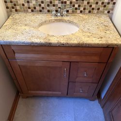 Bathroom Vanity , Mirror And Lights 