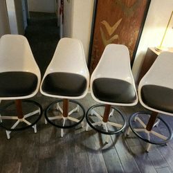 Vintage Mid Century Swivel Bar Stools