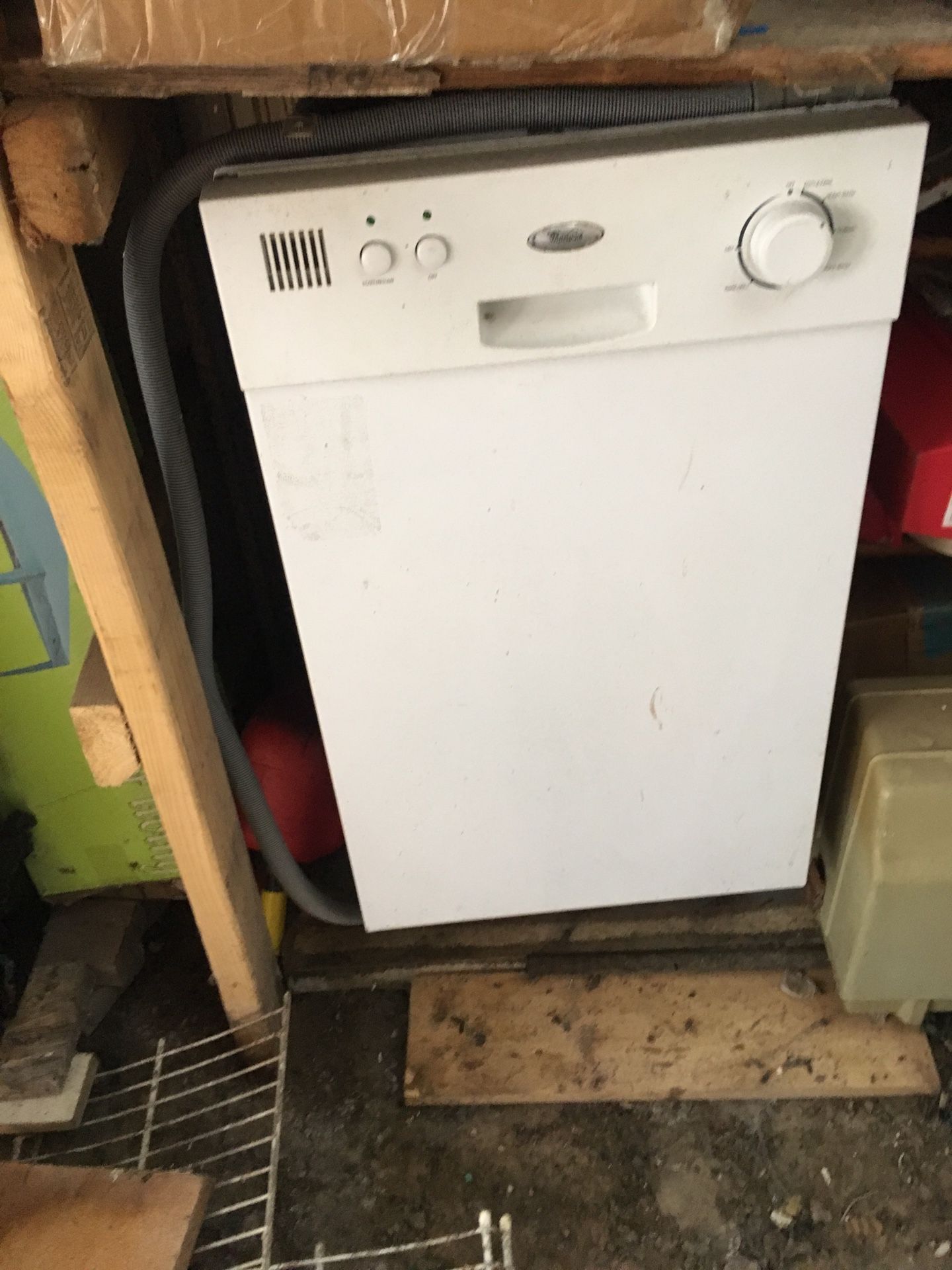 Small size Whirlpool dishwasher.