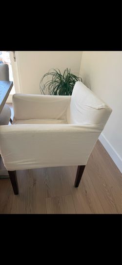 4 Wisteria White Slip Cover Dining Chairs For Sale - $150 Each Chair