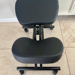 Ergonomic Kneeling Chair, Adjustable Stool for Home and Office - Improve Your Posture with an Angled Seat - Thick Comfortable Moulded Foam Cushions - 