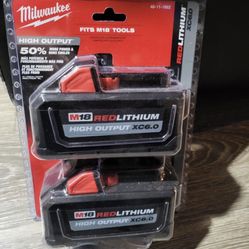 Milwaukee Batteries Heavy Duty 6.0 New