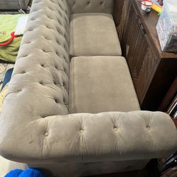 Tufted Couch and Chair