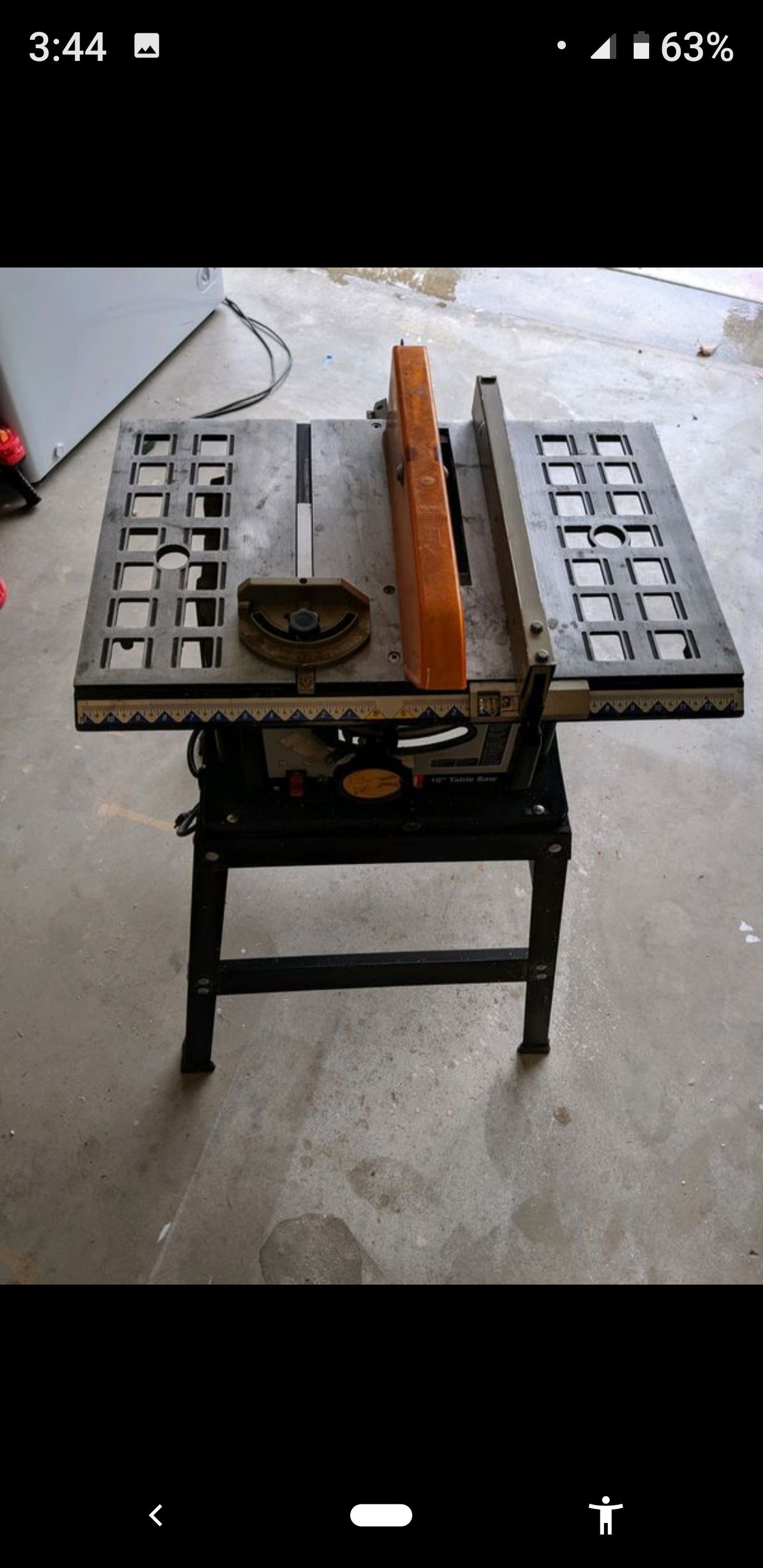 10 inch table saw just needs throat plate