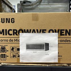 Samsung 1.1 cu. ft. Smart SLIM Over-the-Range Microwave with 400 CFM Hood Ventilation, Wi-Fi & Voice Control in Stainless Steel