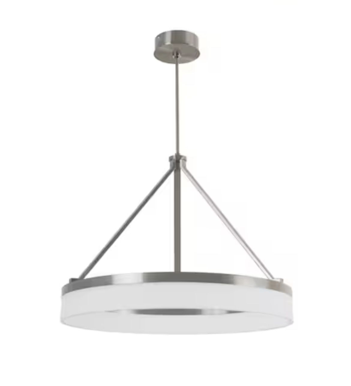 Origin 21 Lynnpark 1 -Light Brushed nickel Modern/contemporary Cylinder Integrated LED Large Hanging Pendant light