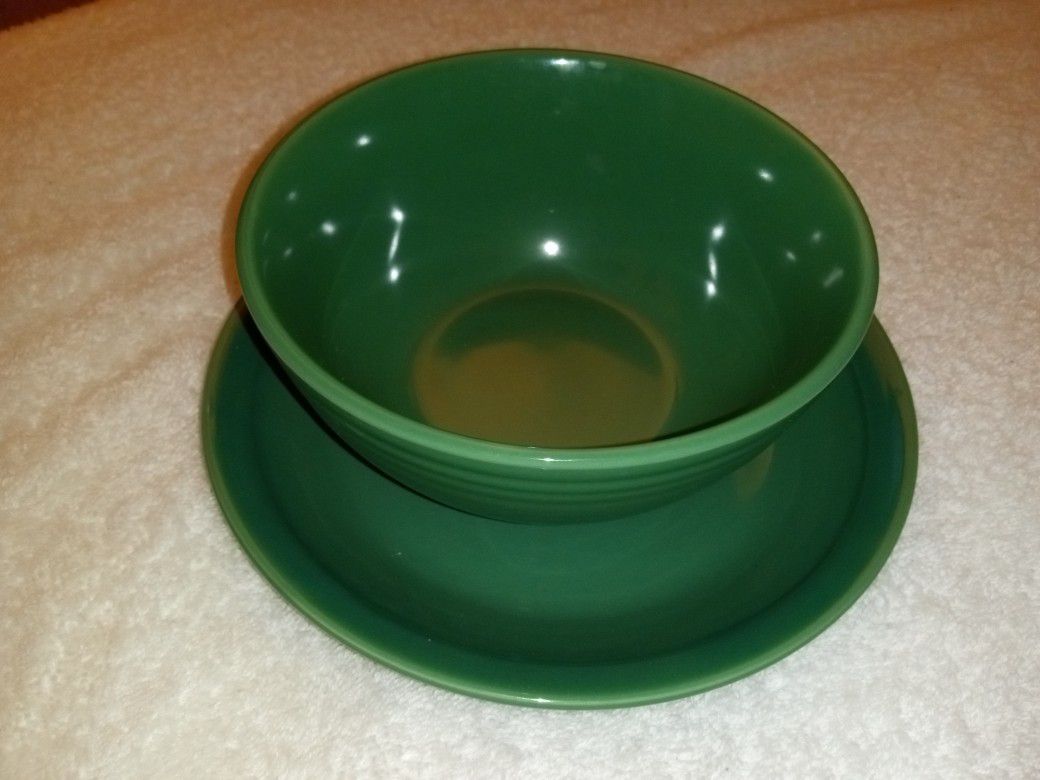 Green Bowl & Plate
