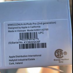 AirPod Pros 2nd Gen W MagSafe Case
