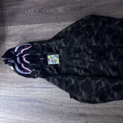Black Zip Up Bape Dm Before Buying 