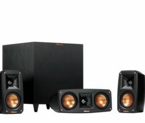 Klipsch Reference Theater Pack – 4.1 Speaker Set (2 Satellites, Center, Wireless Sub) – Exe Condition - $110