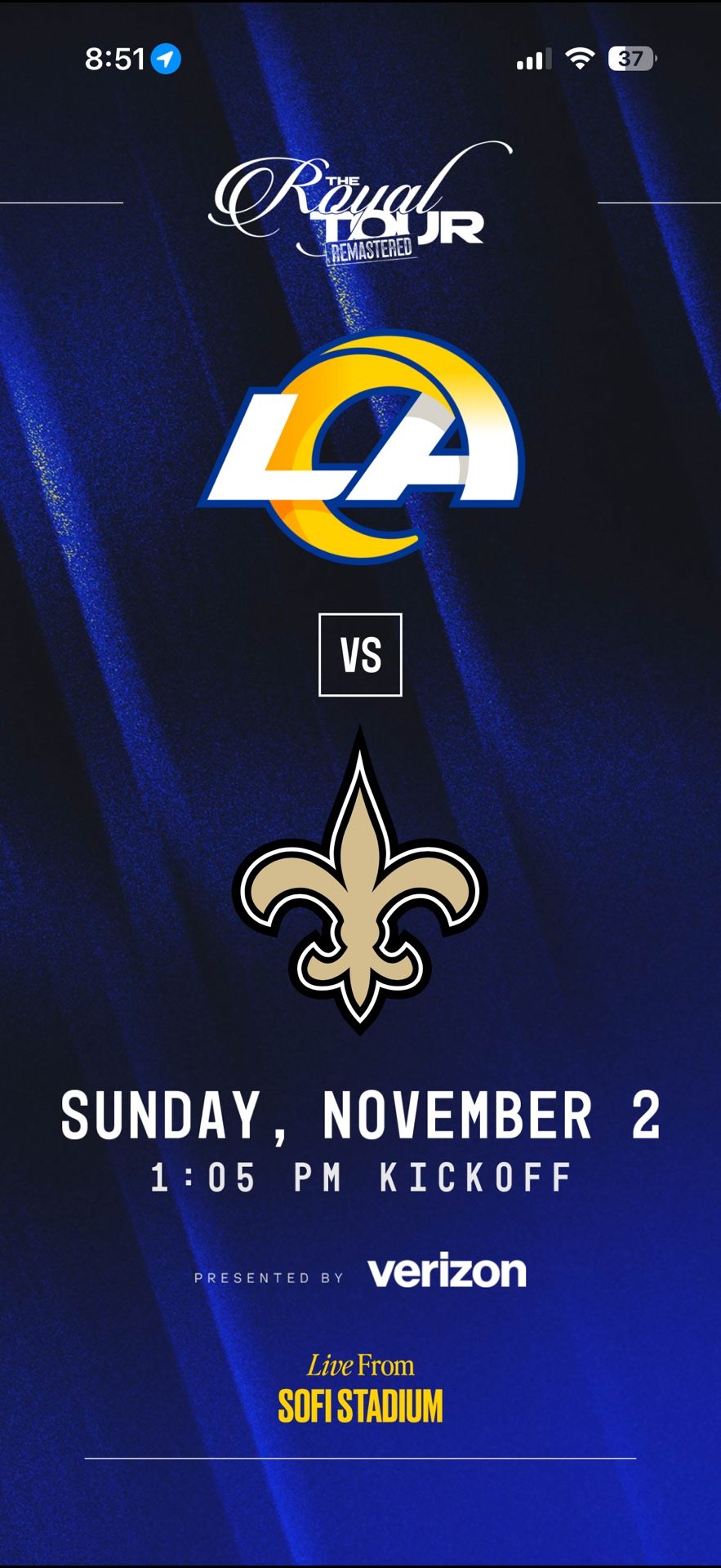 Rams Vs. Saints 2 Tickets. Sect. 227